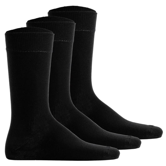 Hudson Chaussettes Unisexes, Lot de 3 - Simply, Chaussettes Courtes, Couleur Unie Noir 39-42 (UK 5,5-8)