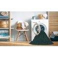 thumbnail image 2 of Ahgly Company Tapis d'Intérieur Lavable à la Machine, Carré, Transitionnel, Vert Sarcelle Profond, Tapis de Zone, 4 Pieds Carré, 2 of 7