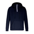 thumbnail image 5 of RXIRUCGD Hommes Décontracté Mode Uni Manches Longues Hauts Blouse Chandail à Capuchon Chandails, Marine, Taille : L, 5 of 5