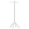 thumbnail image 2 of SONGMICS Clothes Drying Rack, 59-Inch Folding Laundry Drying Rack with 3 Rotatable Arms for Hangers, 4 Legs, Stainless Steel, for 27 Pieces of Clothes, White and Silver, 2 of 4