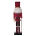 thumbnail image 4 of HOLIDAY TIME 15 Inch Burgundy Wooden Nutcracker Christmas Decor, 4 of 5