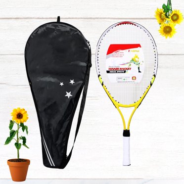 Milisten 1Set Alloy Tennis Racket with Oxford Bag for Youth Players in Yellow Durable and Practical Design