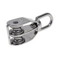 thumbnail image 2 of jinwen 20mm Dia. Stainless Steel Double Sheave Swivel Eye Rope Pulley Block Wheel M20, 2 of 6