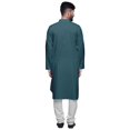thumbnail image 2 of Atasi Designer Kurta For Boys Solid Cotton Button Down Indian Kurta For Men, 2 of 4