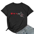thumbnail image 4 of LUOGENLI T-shirts pour Femme pour Femmes T-Shirt pour Couple Imprimé Col Rond Manches Courtes T-Shirt T-shirts pour Femmes T-shirts Graphiques T-shirts de la Saint-Valentin pour Femmes T-shirts Graphiques Vintage Pâques Noir G, 4 of 5