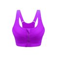thumbnail image 1 of Julyccc Womens Front Zip Padded High Impact Sport Yoga Bra Underwear, 1 of 4