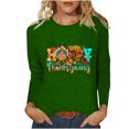 thumbnail image 2 of Aboser T-Shirts de Fête d'Action de Grâce pour Femmes Mode Citrouille Graphiques Grandes Tailles Automne Manches Longues T-shirt Doux Col Rond Blouses 2025, 2 of 3