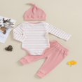thumbnail image 4 of Baby Clothes Set  Romper with Long Sleeve Striped Pants and Hat, 4 of 9