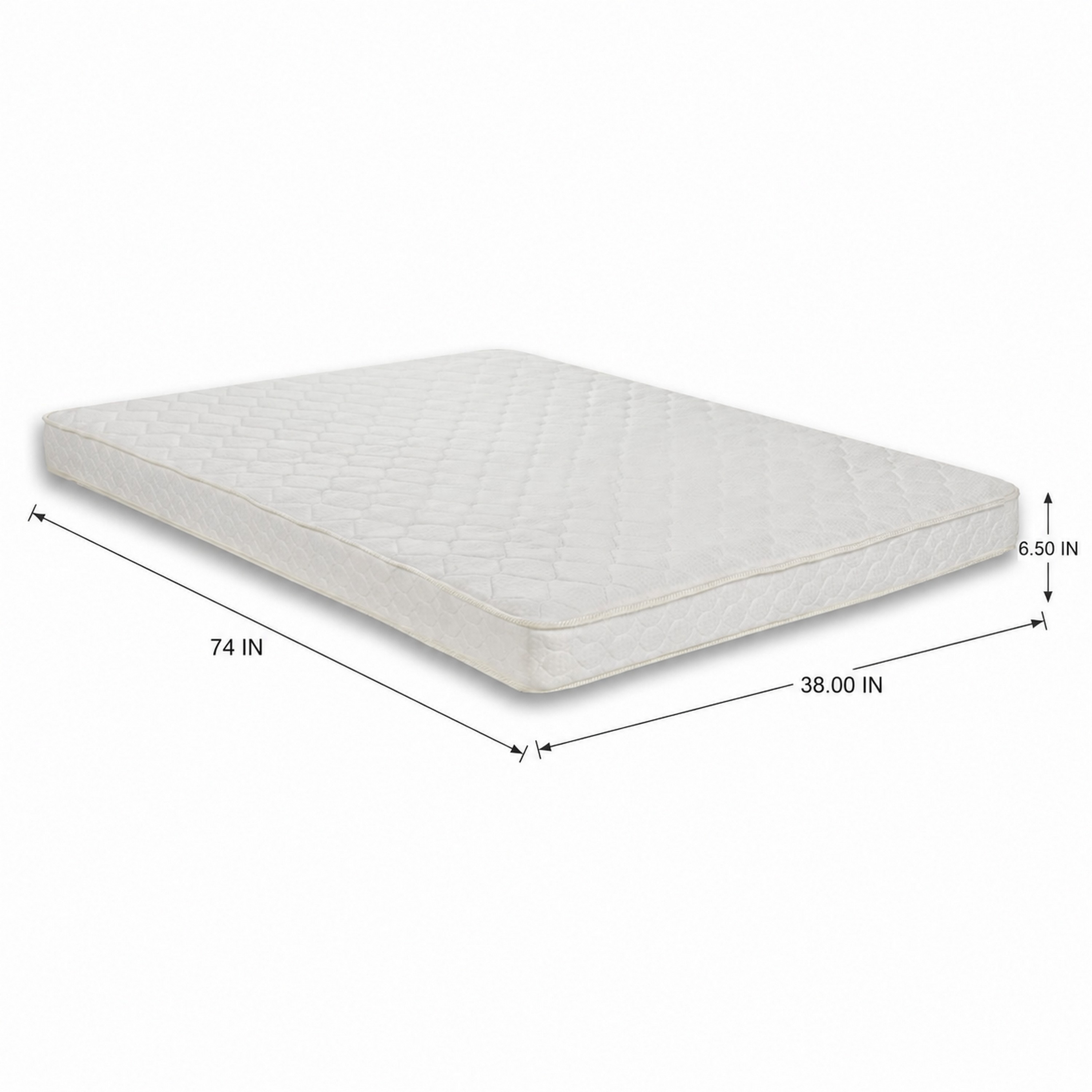Matelas simple Brassex à ressorts Bonnell avec mousse CertiPUR-US, matelas roulé de 6,5 po en boîte