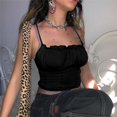 thumbnail image 1 of New Women's Solid Color Low Cut Lace Sexy Bodycon Backless Tank Top, 1 of 1