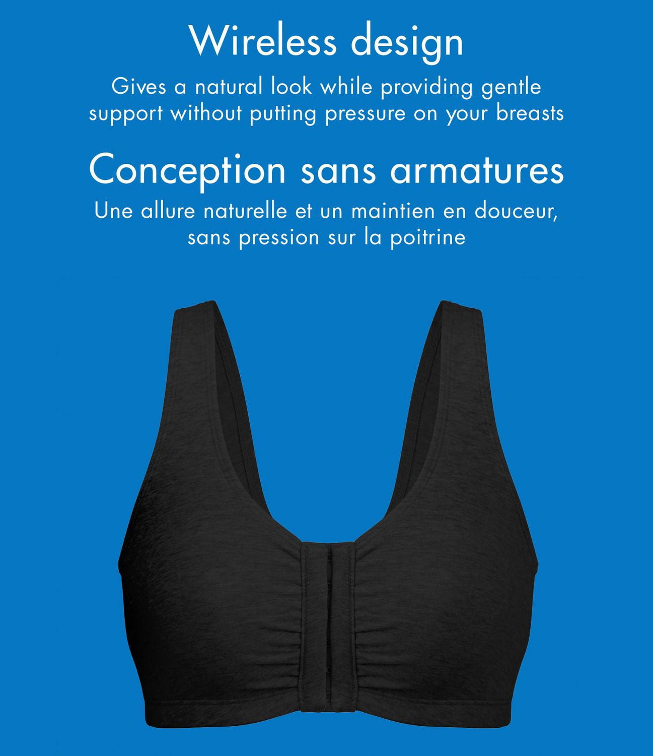 Bestform 9706014 Comfort Cotton Blend Front Close Sports Bra