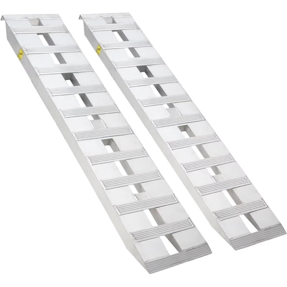 QinaQin Rampes de Chargement en Aluminium Capacité 6000 Lb (72*15 Pouces 2 Pcs) pour VTT Moto Quad Tondeuse Souffleuse à Neige