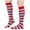 Red, variant on Womens Slipper Socks Winter Warm Striped Calf Socks Unisex Knee High Socks for Women and Men Long Tube Mid-Calf Cotton Socks Green One Size