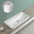 thumbnail image 3 of American Imaginations 31.89-in. W 3H8-in. Ceramic Top Set In White Color - Overflow Drain Incl. AI-30777, 3 of 9