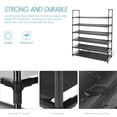thumbnail image 3 of 6-Tier Stackable Shoe Rack, 30-Pair Entryway Shoe Shelf, Shoes Storage Organizer, Black, 3 of 9