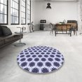 thumbnail image 4 of Ahgly Company Tapis d'Intérieur Lavable en Machine Carré Transitionnel Bleu Céleste, 3 Pieds Carré, 4 of 7