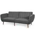 thumbnail image 1 of Giantex Canapé-Lit Futon Convertible, Causeuse Moderne en Tissu de Lin avec Dossier Séparé et Ajustable, Canapé-Lit pour Bureau à Domicile, Gris, 1 of 6
