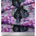 thumbnail image 3 of Soimoi Blue Moss Georgette Fabric Line Geometric Print Fabric by the Yard 42 Inch Wide, 3 of 3