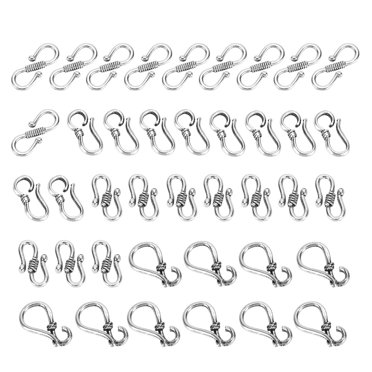 40 Pcs Fermoir en Alliage d'Argent Tibétain Crochet à Bascule Fermoirs pour Bijoux