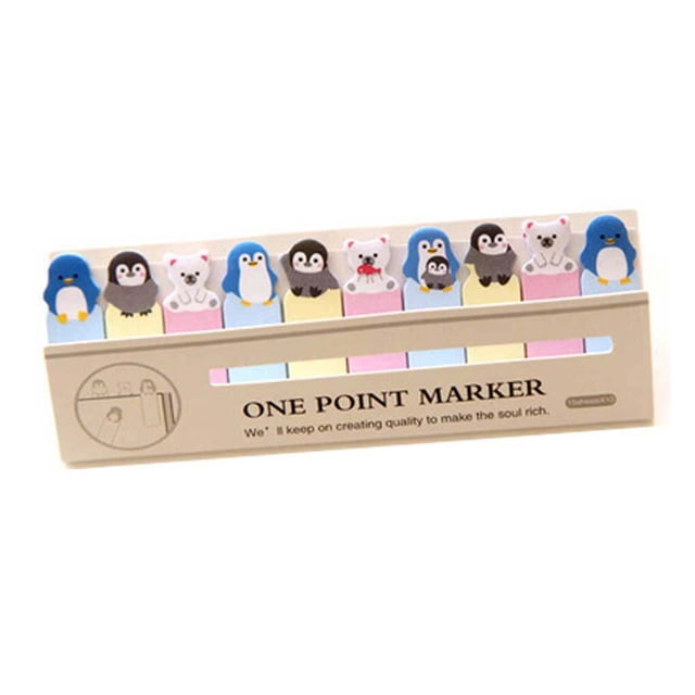 ziyahi Convenience Sticker Animal Bookmark Tab Note Memo Marker Portable Small Home Office School Students for Kids Children Type 5
