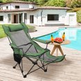 thumbnail image 2 of Fauteuil Inclinable de Camping Chaise Longue de Camping, Chaise Pliante de Randonnée avec Appuie-Tête, Repose-Pieds et Sac de Rangement pour Camping en Plein Air, BBQ, Grande Capacité de Poids, 2 of 9
