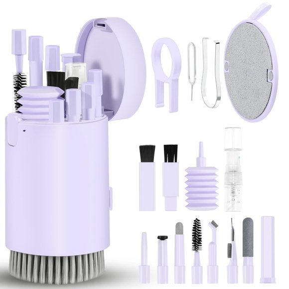 WANGQI Laptop Phone Screen Cleaner Kit, Computer Keyboard Brush Cleaning Spray,20-in-1 Electronic Device Clean Tool for Camera Earbud Car Screens