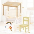 thumbnail image 2 of Costway Kids 5 Piece Table Chair Set Pine Wood Multicolor Children Play Room Furniture, 2 of 10