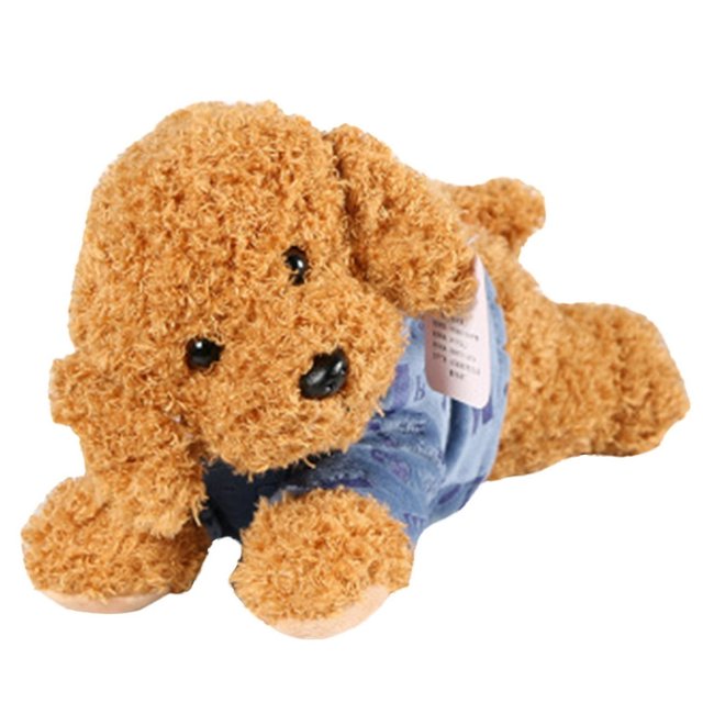 Poupée en Peluche Chien Mignon Simulation Animal en Peluche Chiot Jouet Cadeau