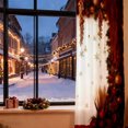 thumbnail image 4 of Hearth & Gear Mas Rideaux Imprimés des Fêtes Saison des Fêtes Imprimés Fêtes Déco de Fête 2 Pcs 2D Plats Imprimés Rouges Rideaux Imprimé de Noël avec Flocons de Neige (Pêche Peau Velours 39.5*87 Po) Projet 62 Rideaux, 4 of 7