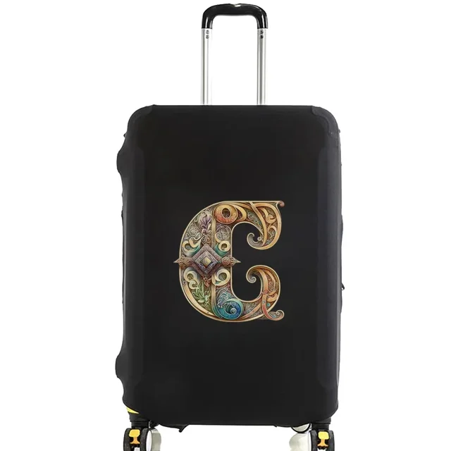 Housses de Bagage Housse de Protection Bagage de Voyage Anti-Rayures Housse Anti-Poussière Réutilisable Housse Lavable Motif Imprimé Graphique 8Graphic Letter C L
