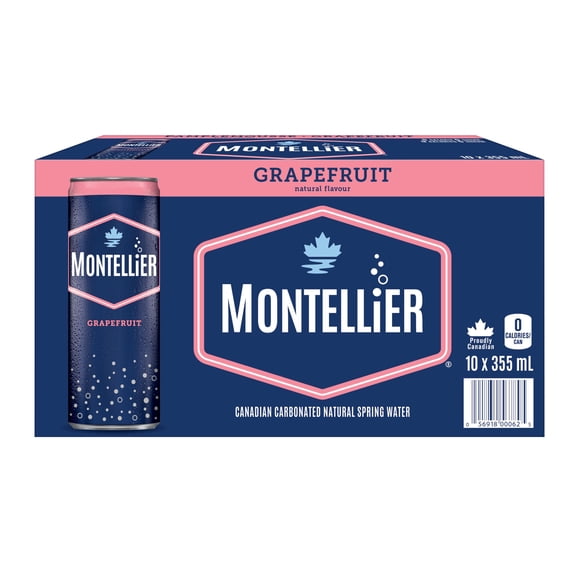 Montellier Grapefruit Natrural Spring Water 10 x 355 ml, Cans