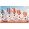 thumbnail image 2 of Colorful Design Hot Air Balloon Party Backdrop Fantasy Clouds for Children's Event Celebration Outdoor Decoration, 2 of 4