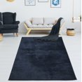 thumbnail image 1 of LaDole Rugs 3x10 ft Fluffy Shaggy Area Runner Rug | Machine Washable Long Carpet For Hallway, Kitchen, Entry Way, Indoor Floor Décor |Navy Blue, 1 of 1