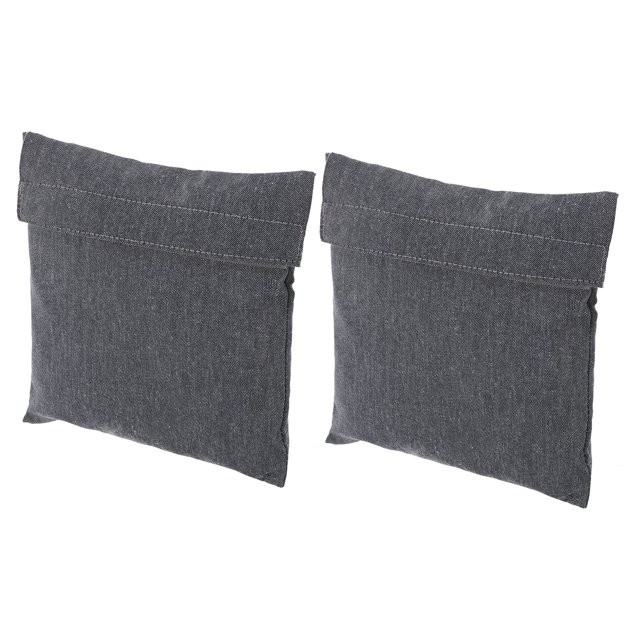 Unique Bargains 7'x7' Reusable Washable Polyester Snack Bag Sandwich Bag, Grey 2 Pack