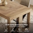 thumbnail image 4 of Tribesigns 70.87" Rectangular Dining Table for 6-8 People, Farmhouse Wooden Kitchen Dinner Table with Strong Base, 4 of 7