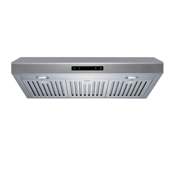 ROXON 860 CFM Centrifugal Blower Type Motor (High Grade) 30 Inches Under Cabinet Range Hood Kitchen Exhaust Fan Stainless Steel RXN-U14BSN-30
