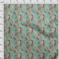 thumbnail image 4 of oneOone Georgette Viscose Peach Fabric Tropical Leaf Sewing Craft Projects Fabric Prints By Yard 42 Inch Wide, 4 of 5