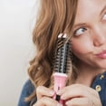 thumbnail image 2 of CALISTA GoGo Mini Heated Round Brush | Curl, Touch-Up, De-Frizz, Smooth, and Style Hair with Mini 7” Styling Tool – Flamingo, 2 of 5