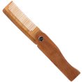 thumbnail image 1 of Shisuyan Portable Beard Brush Leather Men's Beard Comb Chocolate 1 Set 7x1.1in, 1 of 8