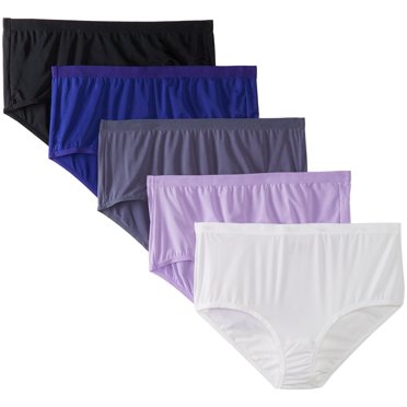 Fruit of the Loom Fit for Me Women`s 5PK Assorted Microfiber Brief, 11