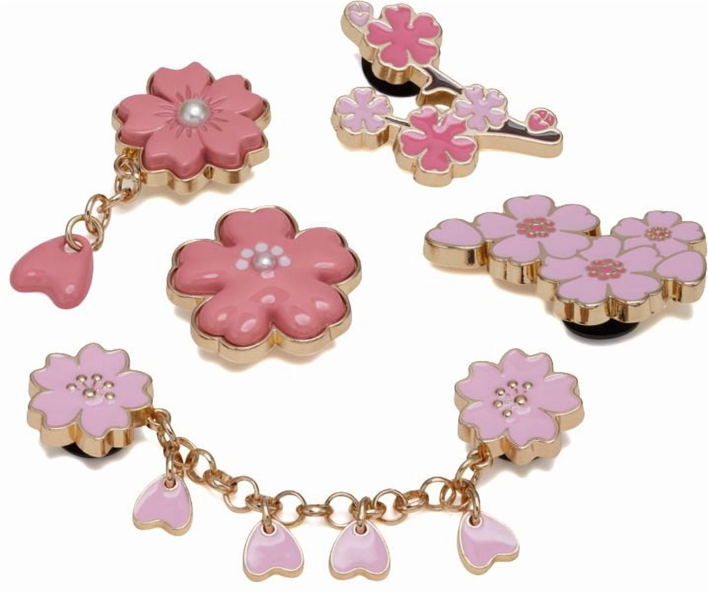 Ensemble de 5 breloques Crocs Fleurs de cerisier