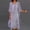 Purple, variant on EGNMCR Summer Dresses Women Trendy 2024 Women's Summer Half Sleeve Smock + Dress Two Piece Set Knee Length Dress Beach Dress