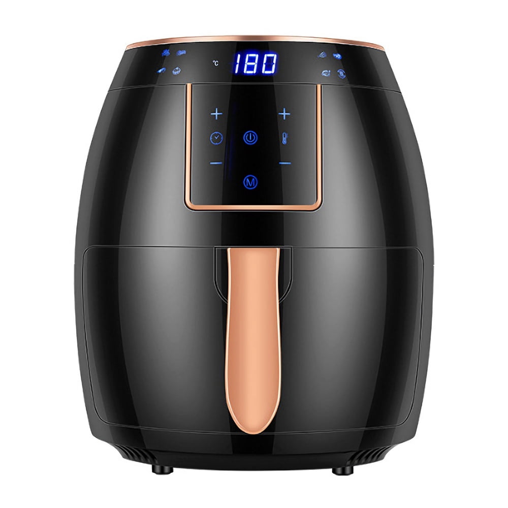 Zootealy Air Fryer 5.5L Household Large Capacity 1300W Big Firepower Timing Touch Screen LCD Electric Air Fryer with Bakeware