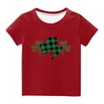 thumbnail image 1 of Chemises pour Filles Tout-Petits Enfants Garçons Filles Mignon Col Rond Imprimé Manches Courtes Haut, 1 of 1