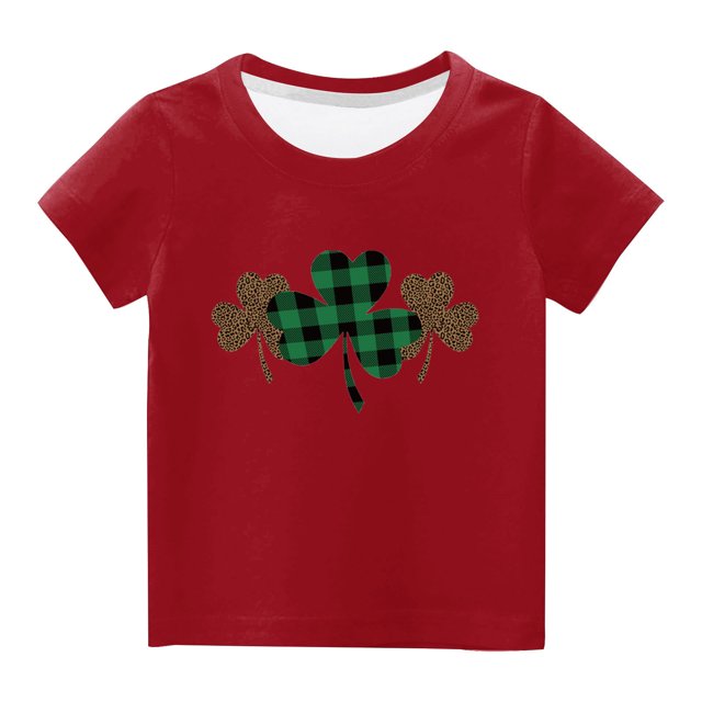 Chemises pour Filles Tout-Petits Enfants Garçons Filles Mignon Col Rond Imprimé Manches Courtes Haut