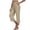 Beige, variant on Plebaso Women's Summer Capri Pants Straight Wide Leg Capris with Pockets Lightweight Plain Cropped Pants
