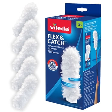 Vileda Flex & Catch Heavy Duty Duster Refills for Cleaning, multi-surface (5 Refills)