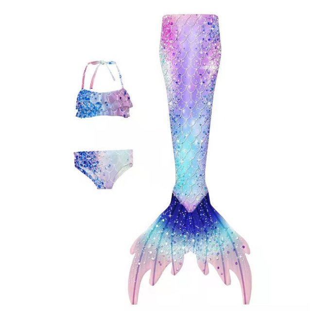 Xuewenshw 3 Piece Girls Swimsuit Bathing Suits Bikini Fish Tail Set For Girls 3 9 Years Swimsuits 10