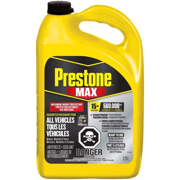 Prestone Max Universel Antigel + Liquide de Refroidissement Pret a L'emploi 3.89L