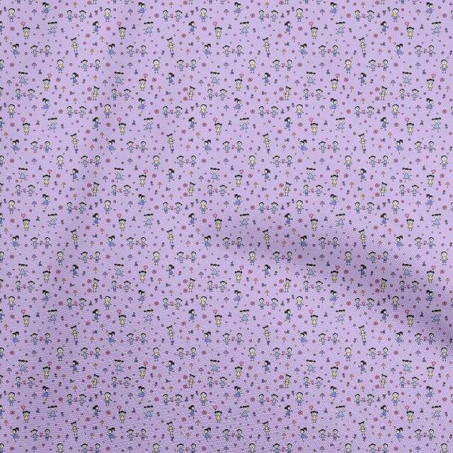 oneOone Viscose Jersey Purple Fabric Random Fabric For Sewing Printed Craft Fabric By The Yard 60 Inch Wide